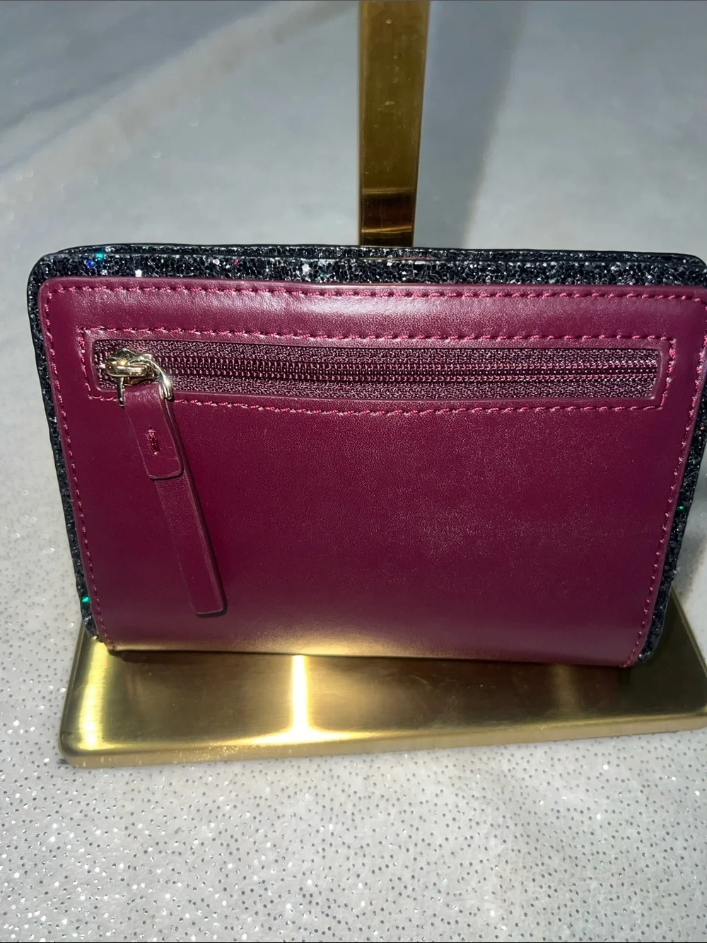kate spade wallet in deep plum . EUC